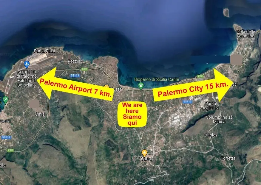 Arricampati Airport Rooms & Bringo Car Rental Carini Italia